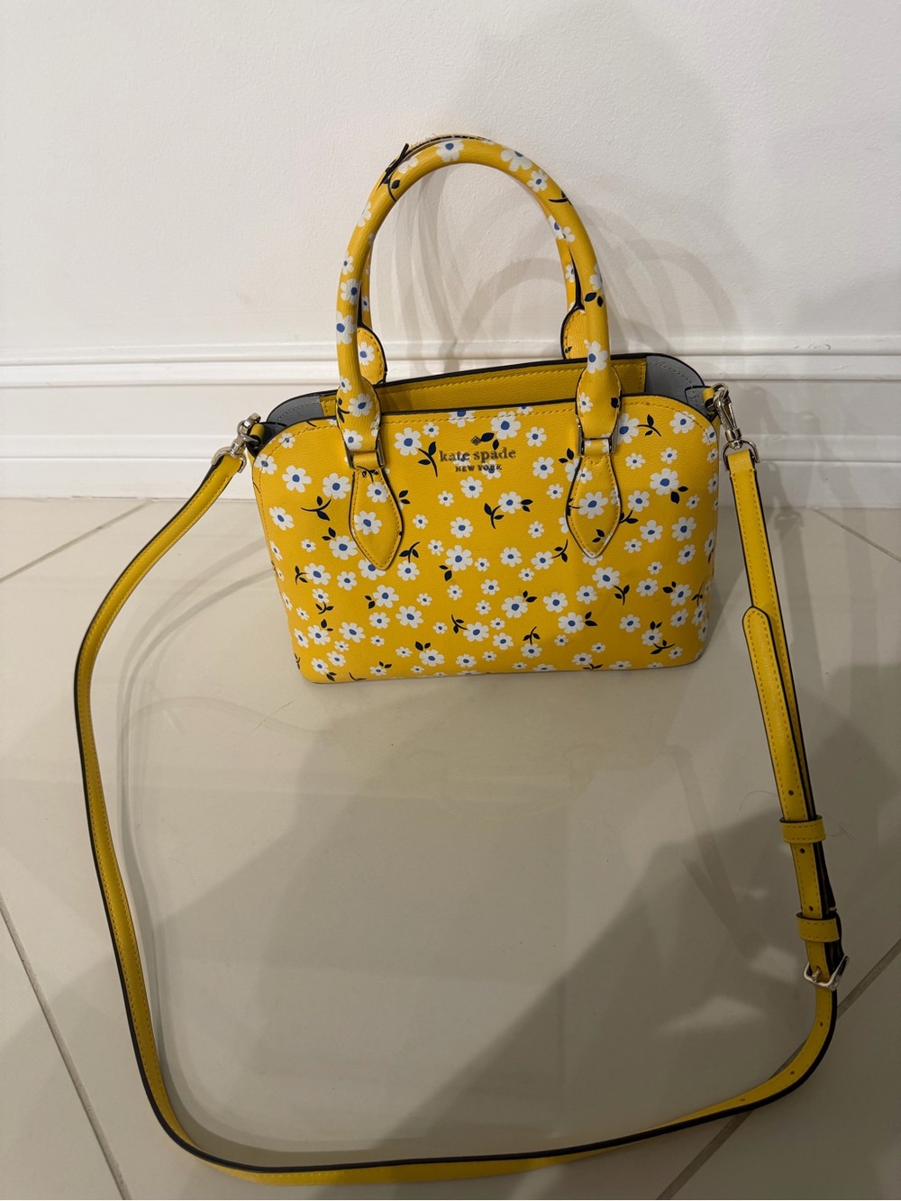kate spade Yellow Daisy-print Satchel